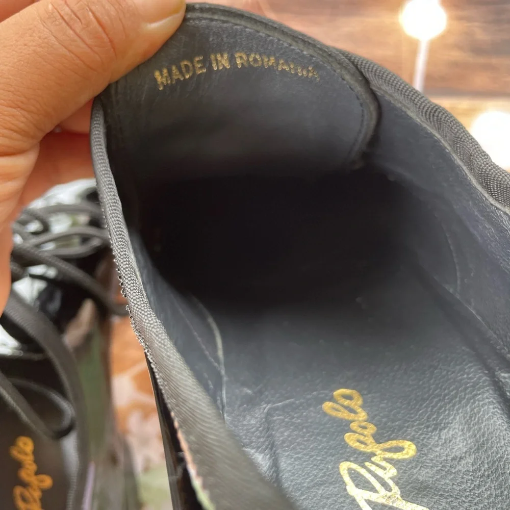 Vito Rufolo Black Patent Leather Oxford Shoes for Formal Occasions